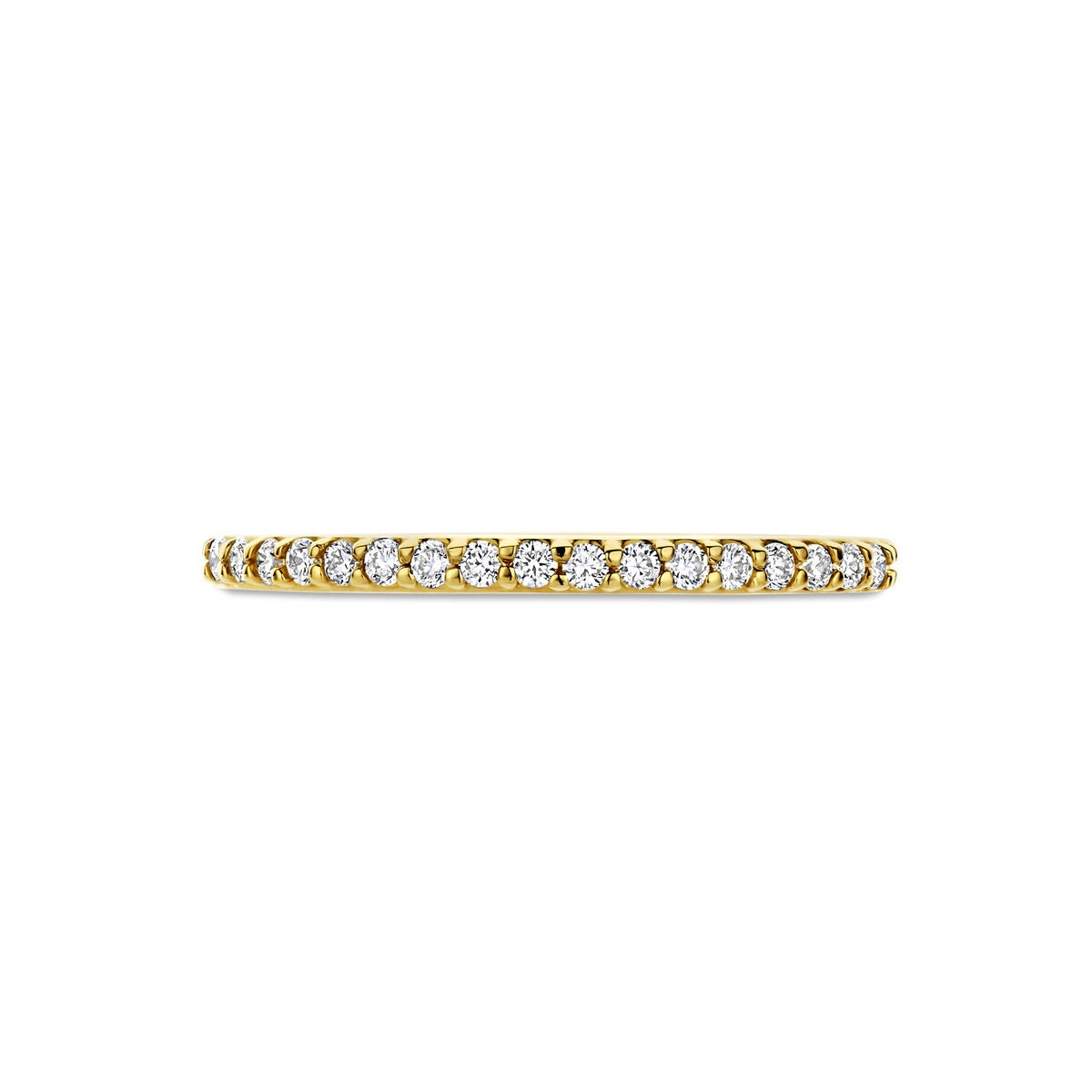 14 Karat Gelbgoldring mit im Labor gezüchtetem Diamanten