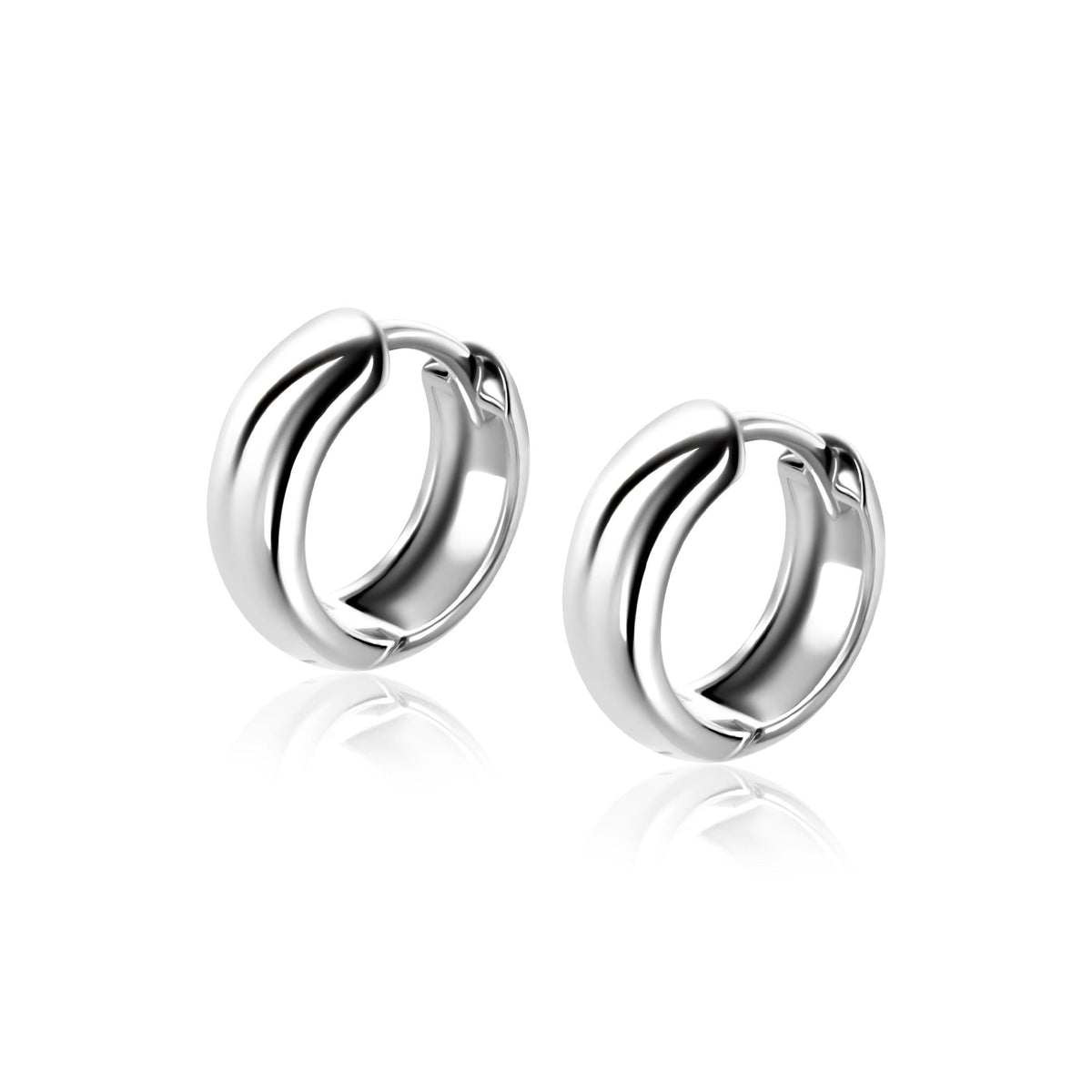 Ohrringe aus Silber mit geschwungener Form und glänzender Oberfläche