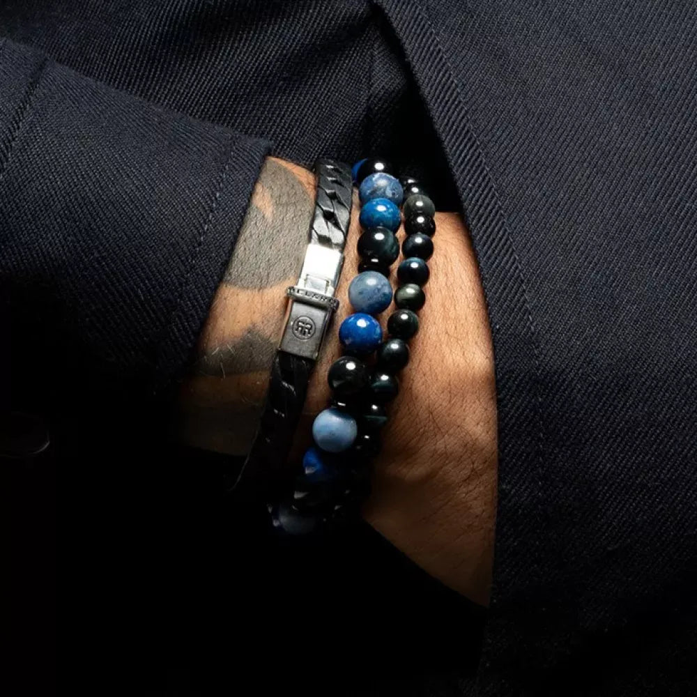 Mastery Collection - Kleine geflochtene Kette 230 Schwarz