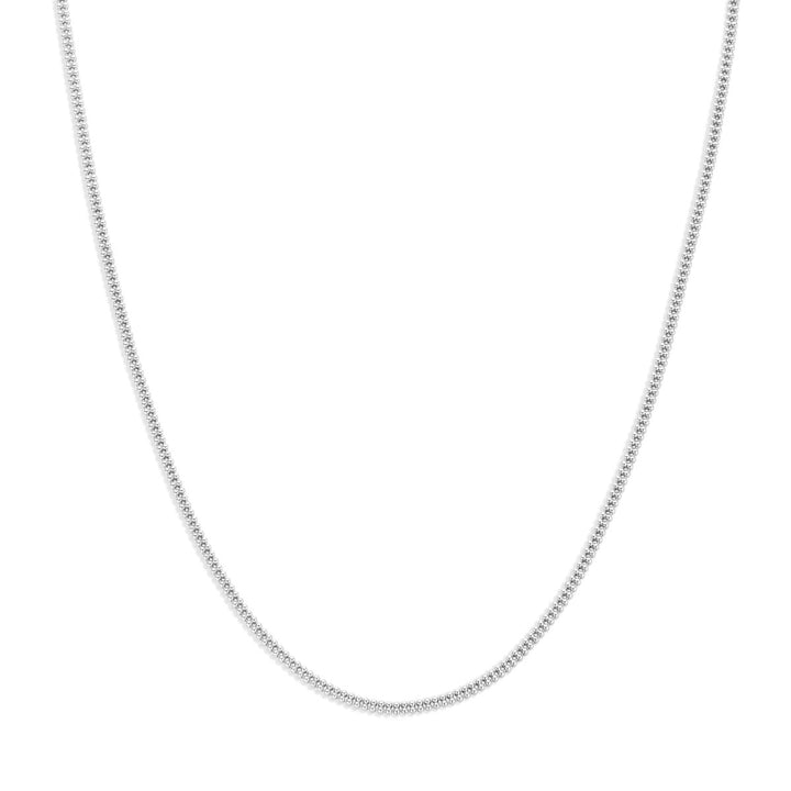 Gerhodineerd 925 zilveren popcorn collier
