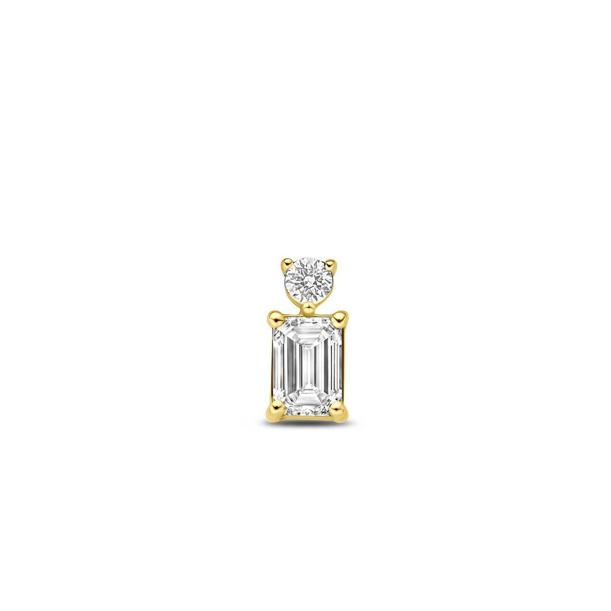 Hänger aus 14k Gelbgold mit einem lab-grown Diamanten von 0,33 ct in rechteckiger Form