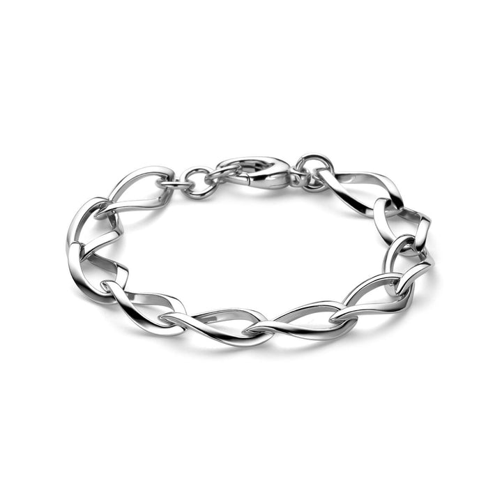 Zilveren armband gerhodineerd 925 met brede draadschakels – 11 mm 20 cm