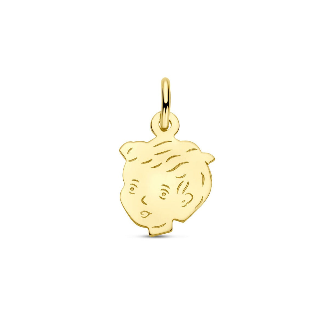 9k Geelgouden hanger kinderhoofdje
