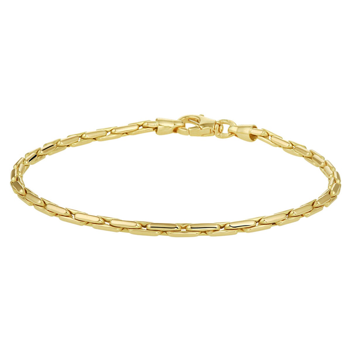 Armband aus 9 Karat Gelbgold mit einem schlichten, ovalen Gliederdesign