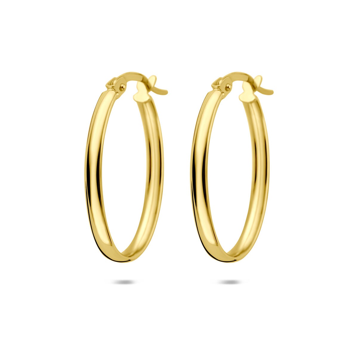 14k goldene Creolen mit einem Durchmesser von 24 mm