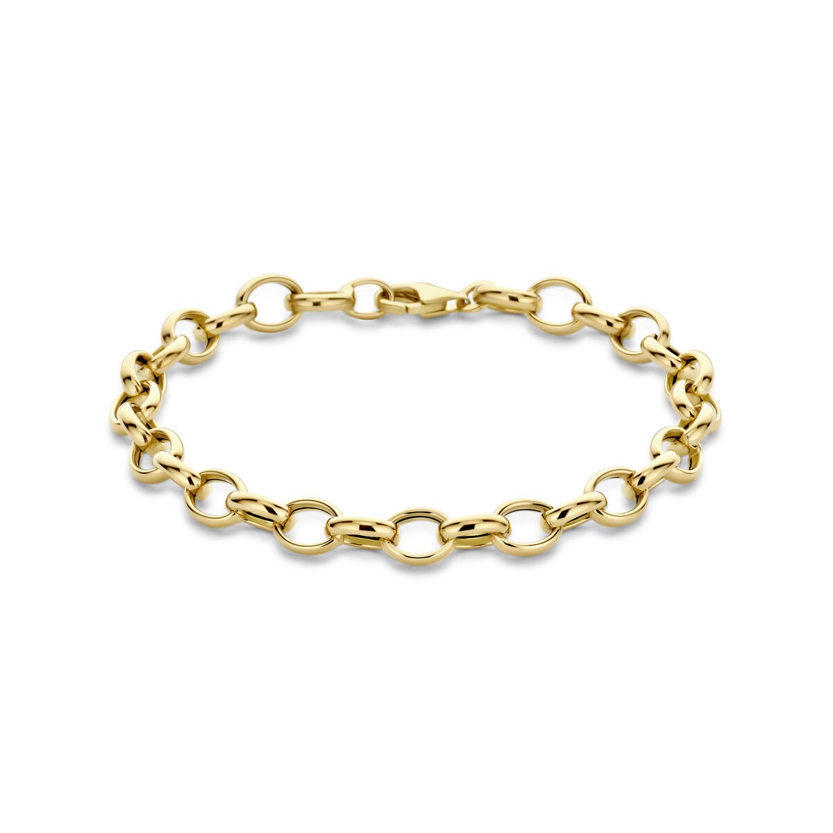 14k Gelbgold-Armband mit fantasievoller Gliederung und charakteristischem Design