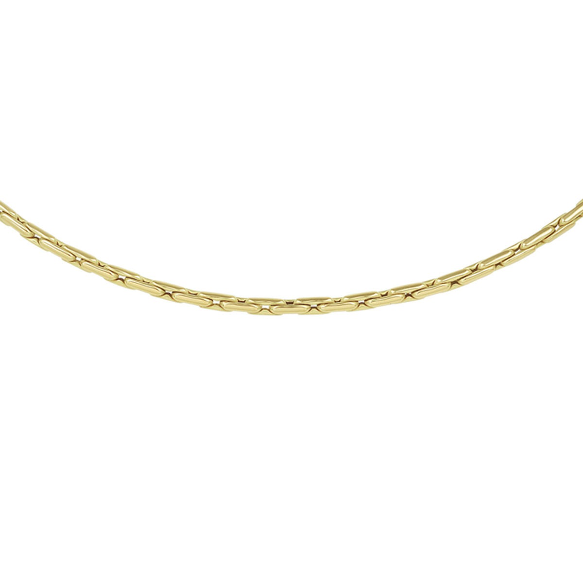 9-karätige gelbgoldene Cardano-Kette mit feiner, geflochtener Struktur