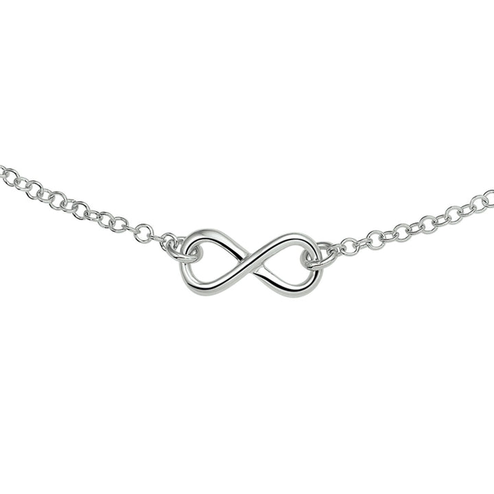 Halskette Unendlichkeit 40 + 4 cm Silber rhodiniert