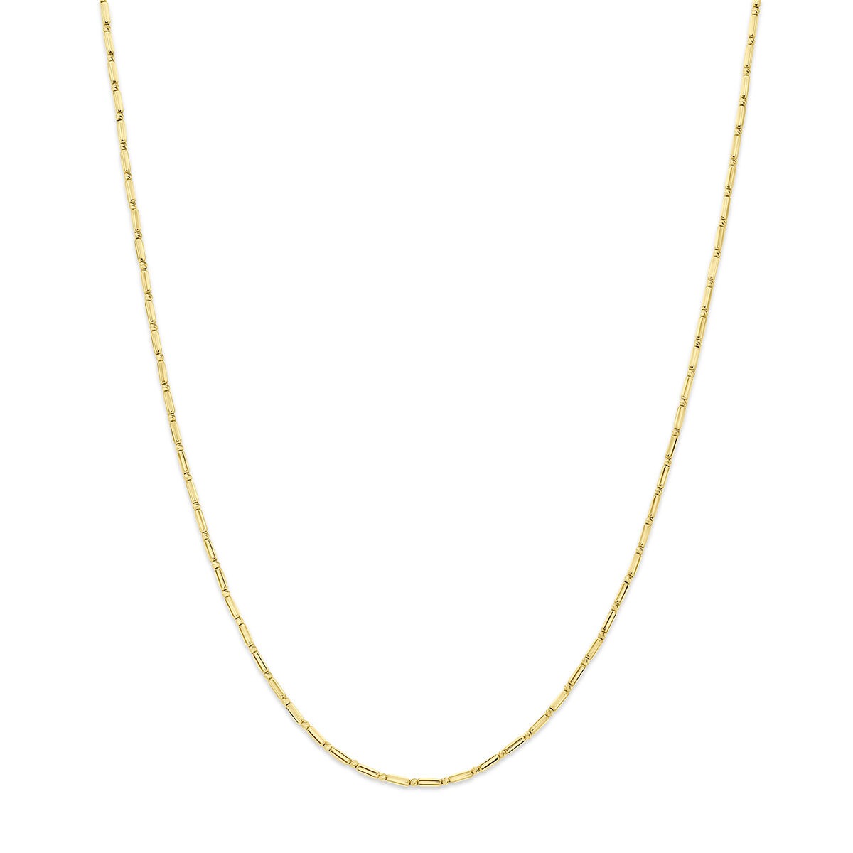 Damen Collier aus 14k Gelbgold mit feiner, glatter Oberfläche und klassischem Design