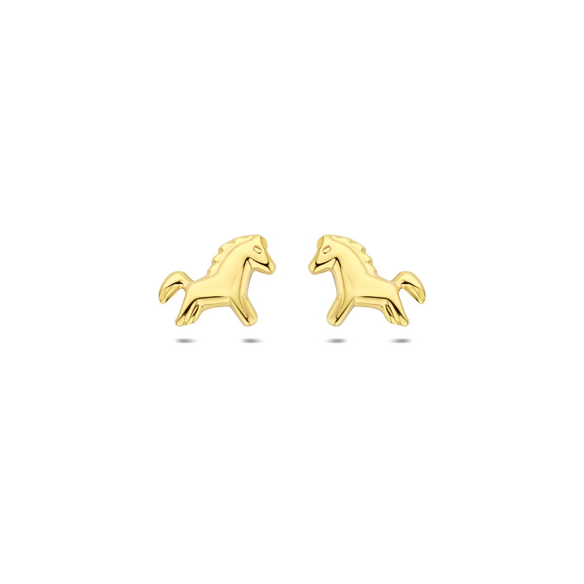 Ohrstecker in Form von Pferden aus 9-karätigem Gelbgold