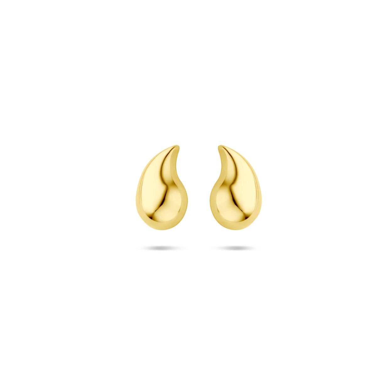 14k goldene Ohrstecker in Tropfenform mit einer Größe von 8,5 mm