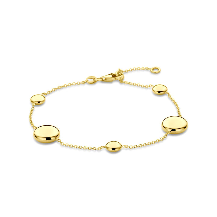 14k Geelgouden dames armband 17 - 19 cm