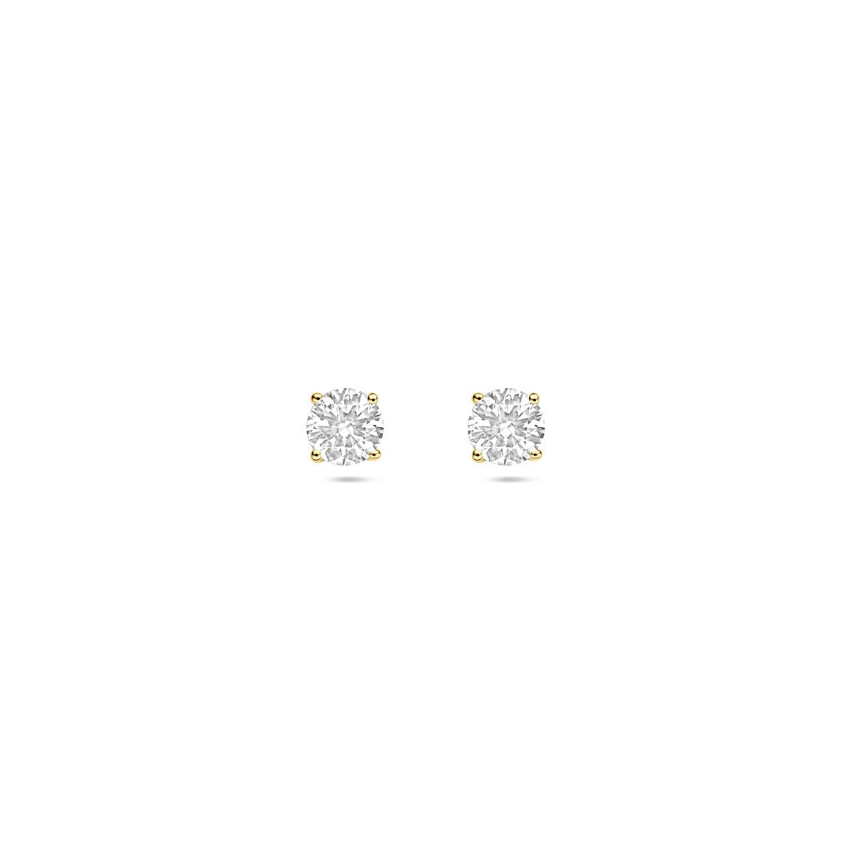 14k gelbgoldene Ohrstecker mit 0,50 ct lab-grown Diamanten