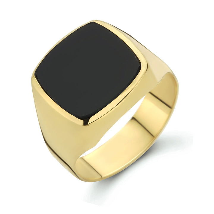 Siegelring Onyx 14K Gelbgold