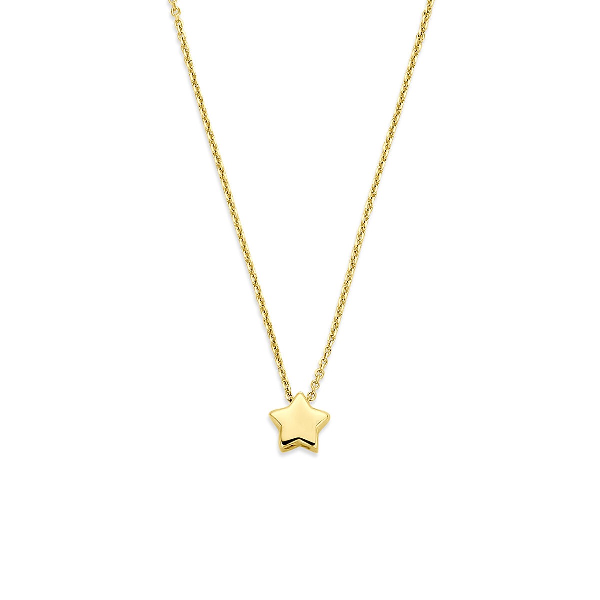 14k goldene Kette mit einem Sternanhänger