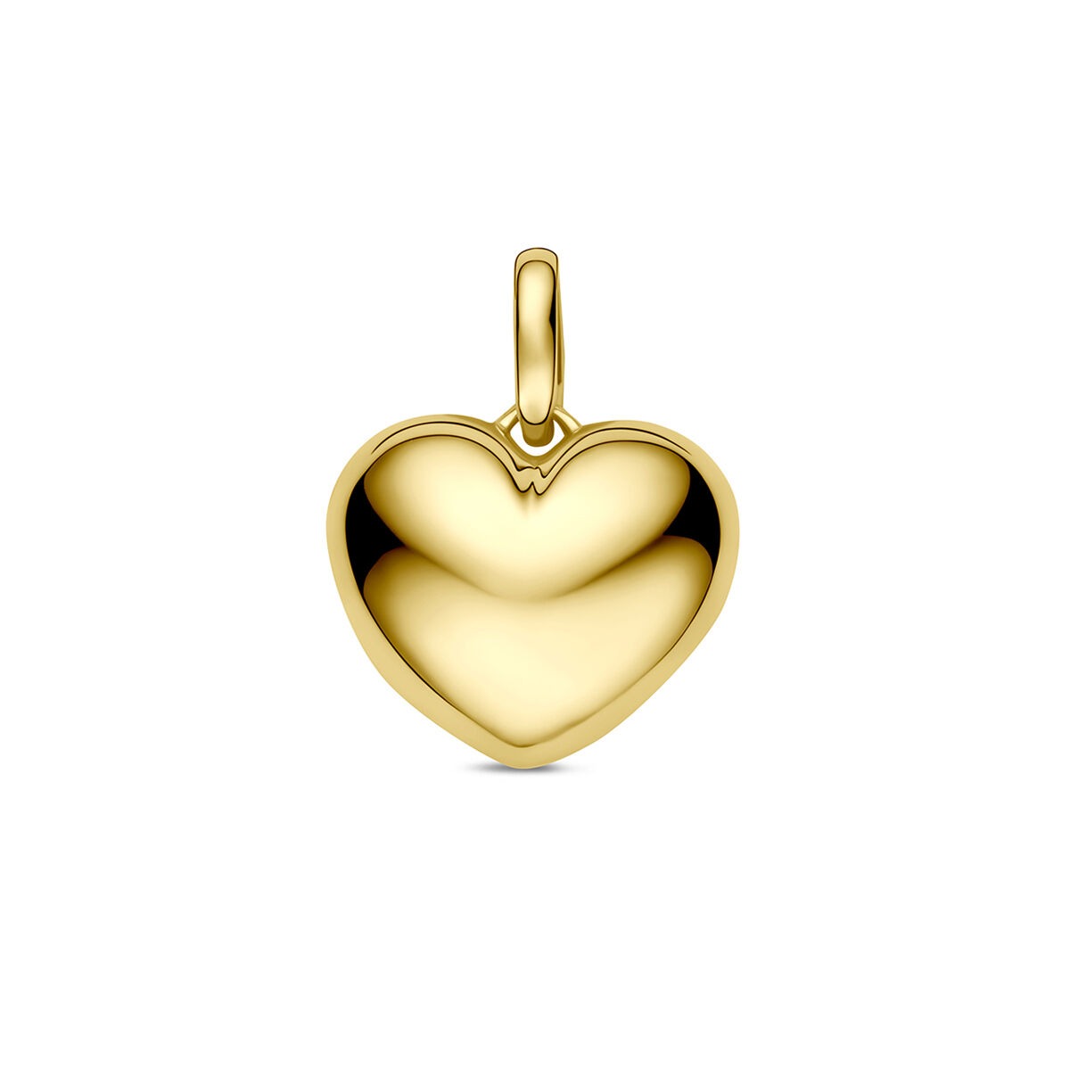 Herzanhänger aus 9 Karat Gelbgold mit glänzender Oberfläche