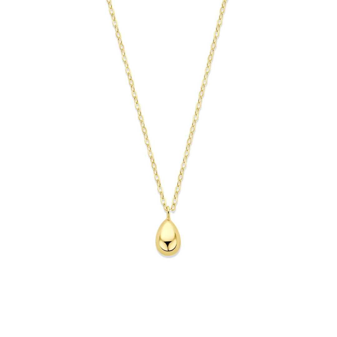 9k Geelgouden Collier met Druppel