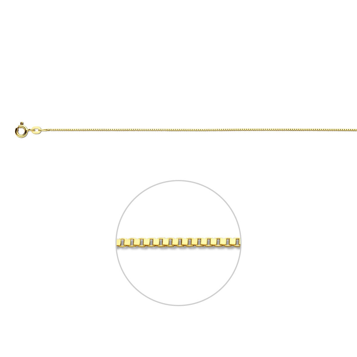 14k Gelbgoldene Armband mit venezianischer Gliederung – 0,8 mm dick