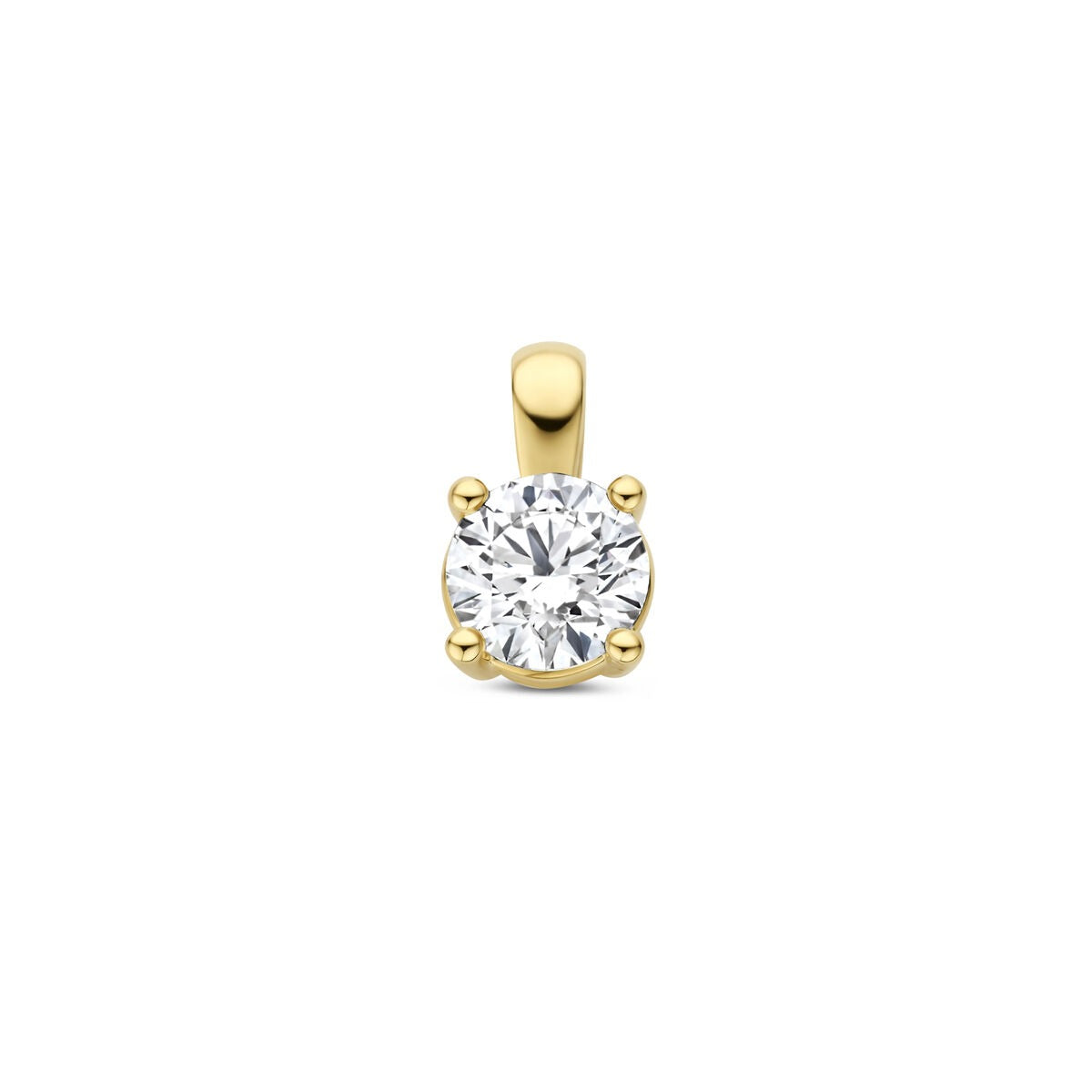 Hänger aus 14k Gelbgold mit brillant geschliffenem lab-grown Diamanten