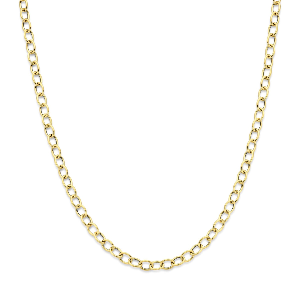 14k Gelbgoldene Ankerkette mit runden Gliedern