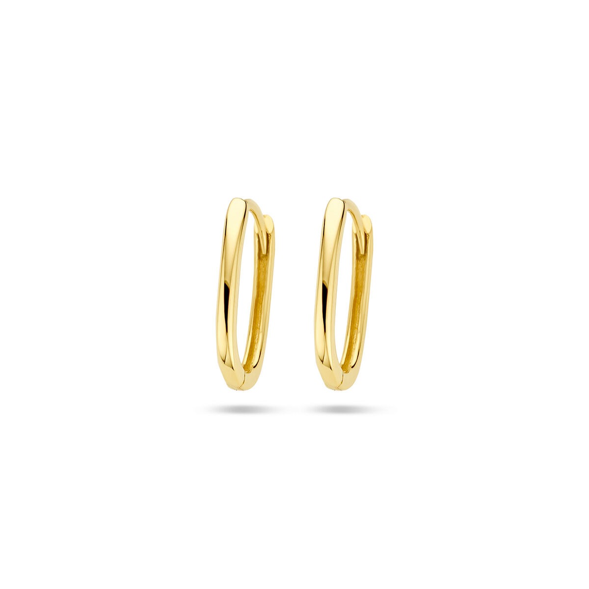 9k gelbgoldene Klappohrringe im minimalistischen Design mit modernem Flair