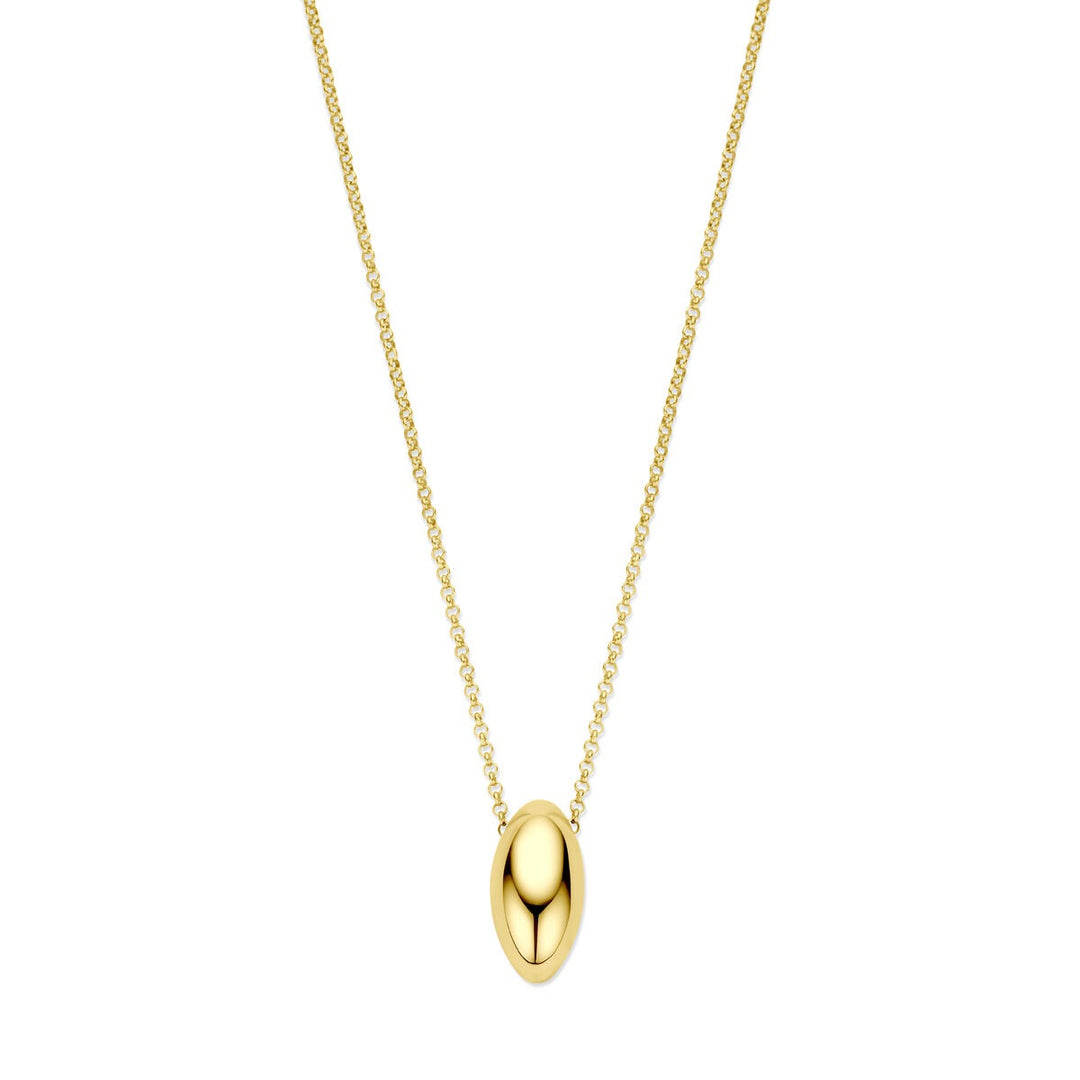 Verguld zilveren anker collier – geel verguld 925 zilver