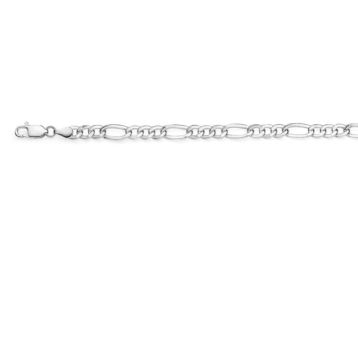 925 Silberne Figaro-Kette für Herren mit 6,6 mm breiten Gliedern