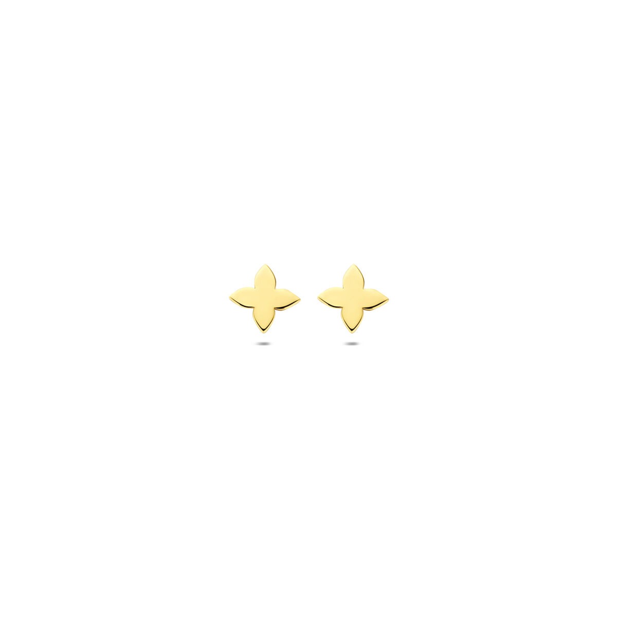 14k gelbgoldene Ohrstecker in Blumenform