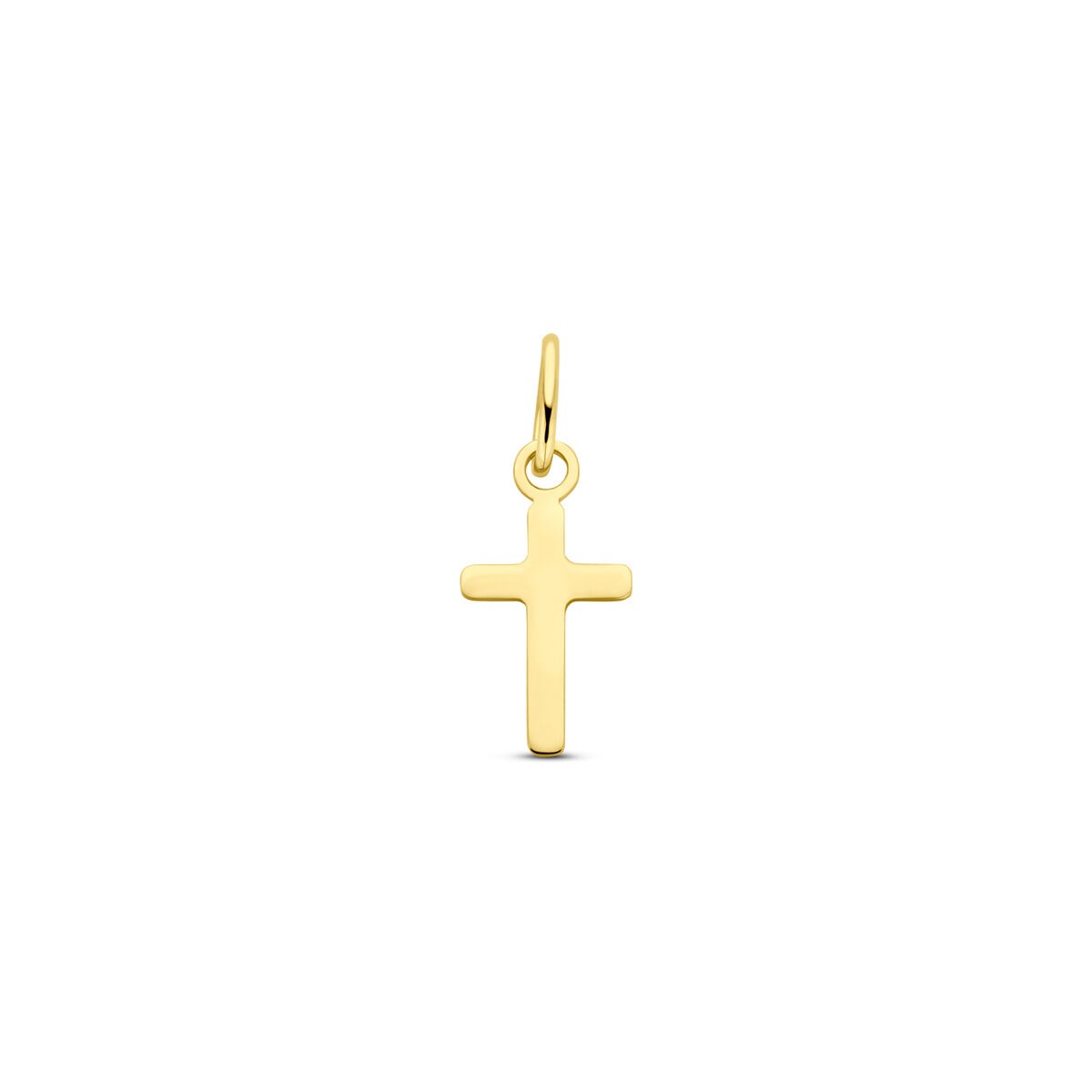 Hänger in Kreuzform aus 14 Karat Gelbgold, 14 mm groß