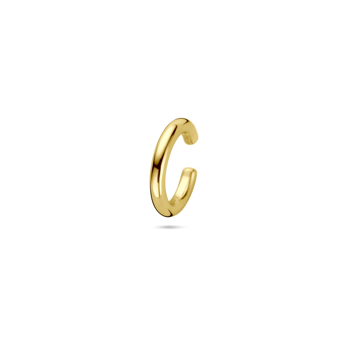 Vergoldeter Silber Ear Cuff aus 925 Silber mit gelb-goldener Beschichtung, 12x2 mm