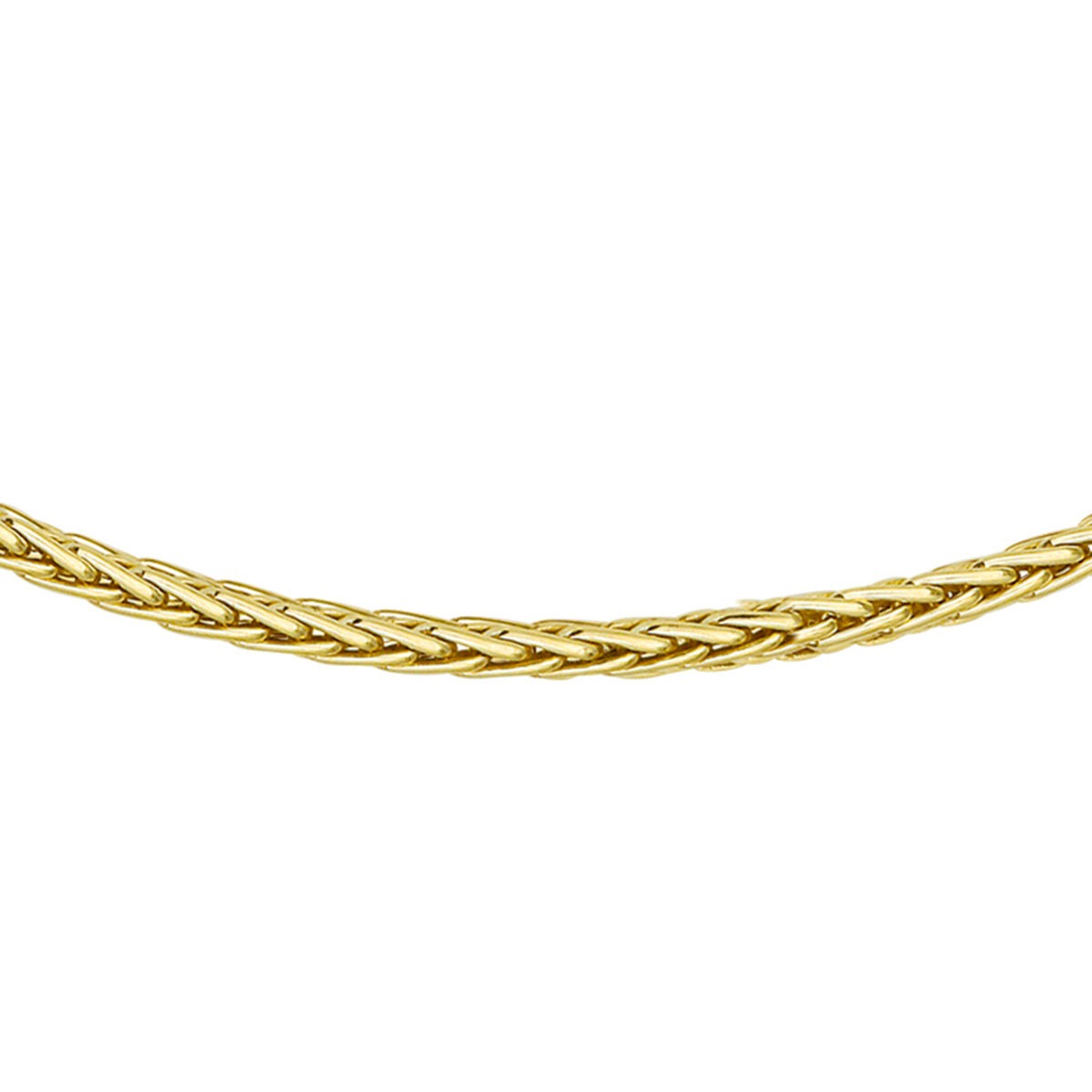9k gelbgoldenes Fuchsenschwanz-Collier mit silberner Kernstruktur