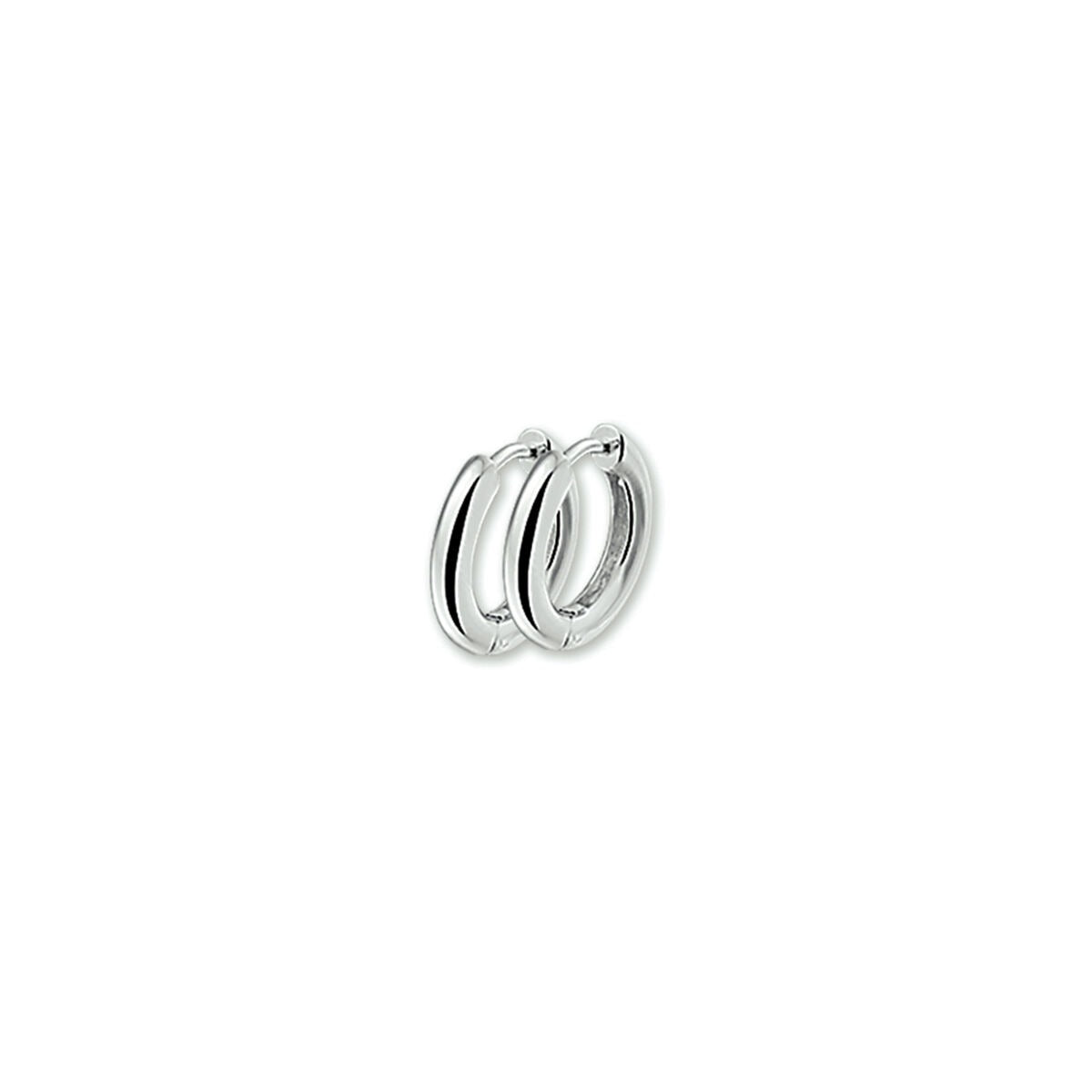 Gerhodineerde silberne Klappohrringe mit runder Röhre