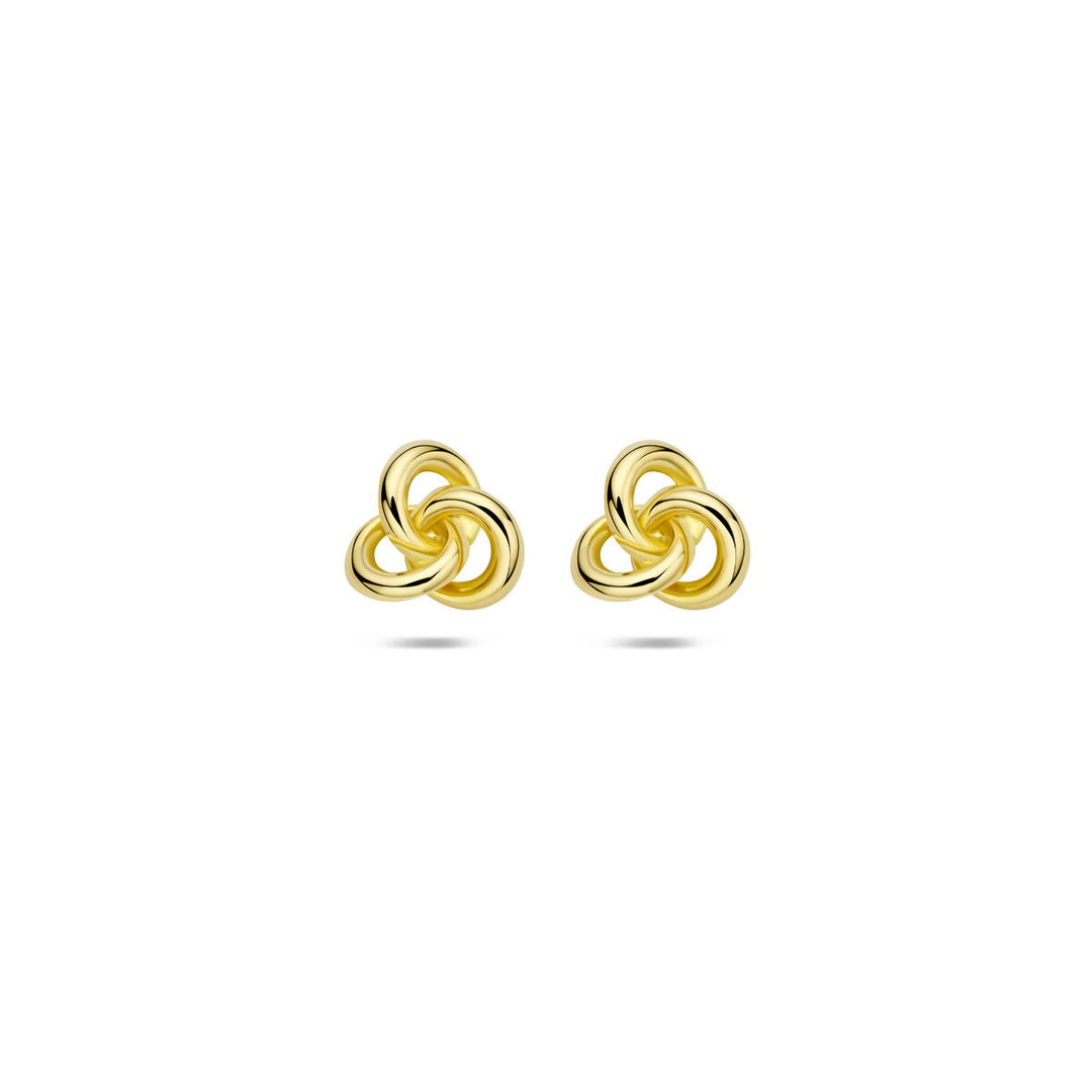 9k Geelgouden oorknoppen met knoop