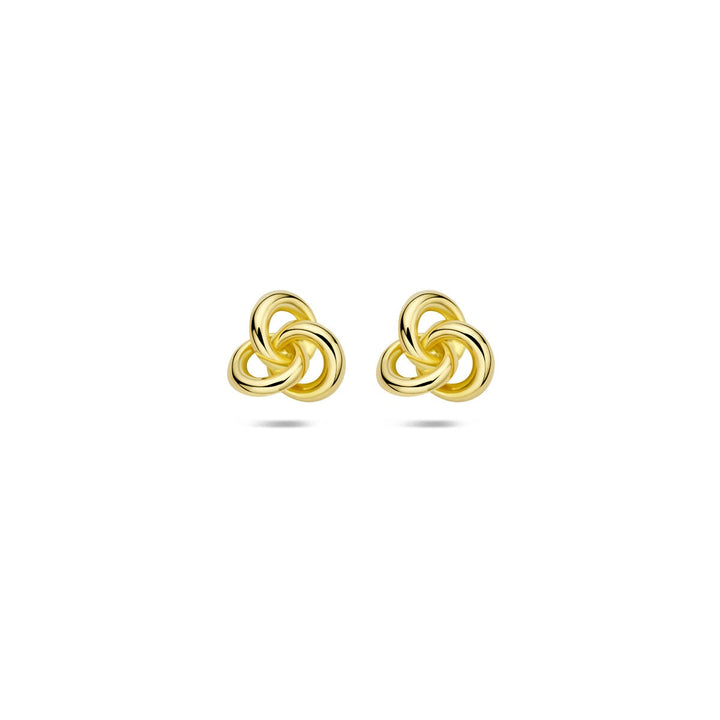 9k Geelgouden oorknoppen met knoop