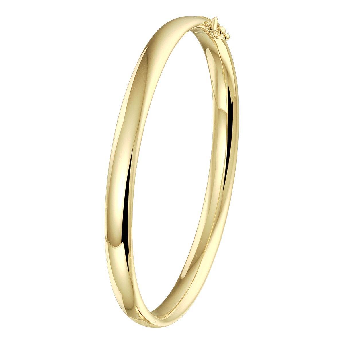 Bangle-Armband aus 9-karätigem Gelbgold mit glänzender, glatter Oberfläche