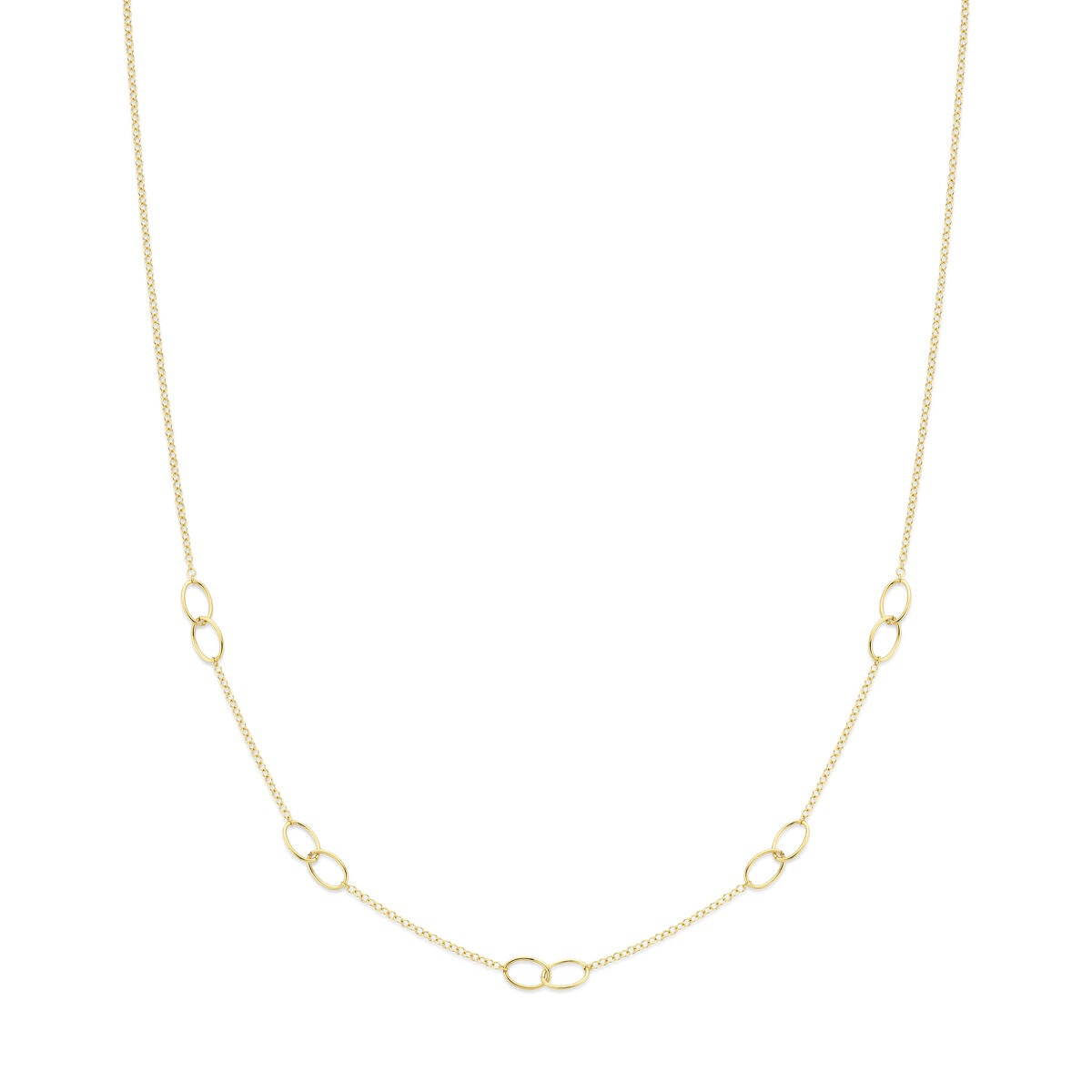 14k gelbgoldene Kette mit ovalen Gliedern