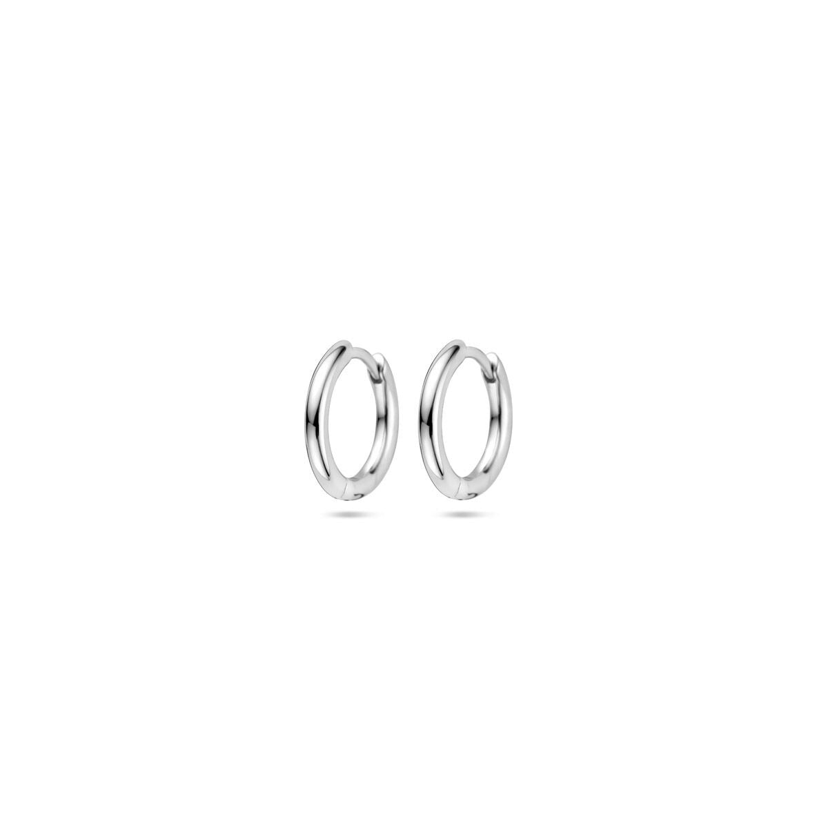 Gerhodinierte Klapp-Ohrringe aus 925 Silber mit einer Breite von 2 mm