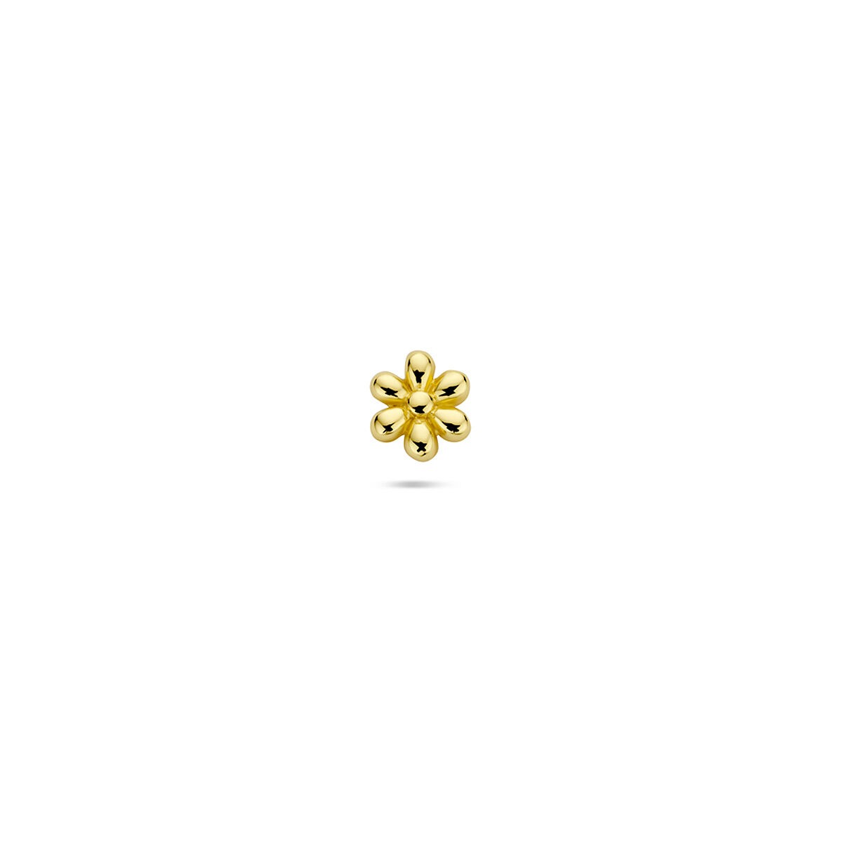 Vergoldete Silber-Blumenpiercing aus 925 Silber mit flacher Rückseite