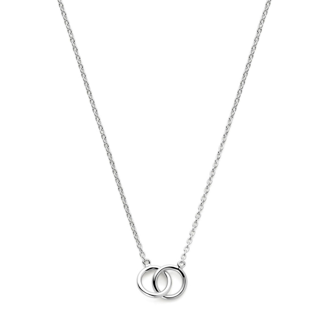 Halskette Kreise 40 + 4 cm Silber rhodiniert