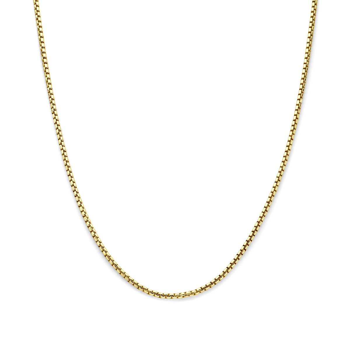 14k gelbgoldenes Collier mit silbernem Kern