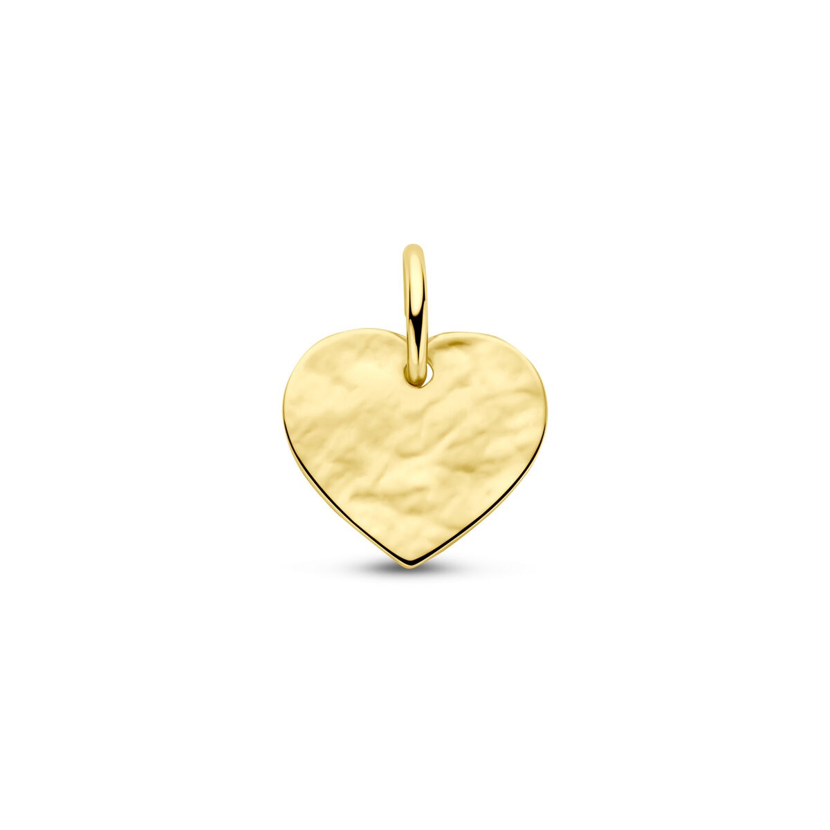 Gravierte Herz-Anhänger aus 9 Karat Gold mit mattem Finish