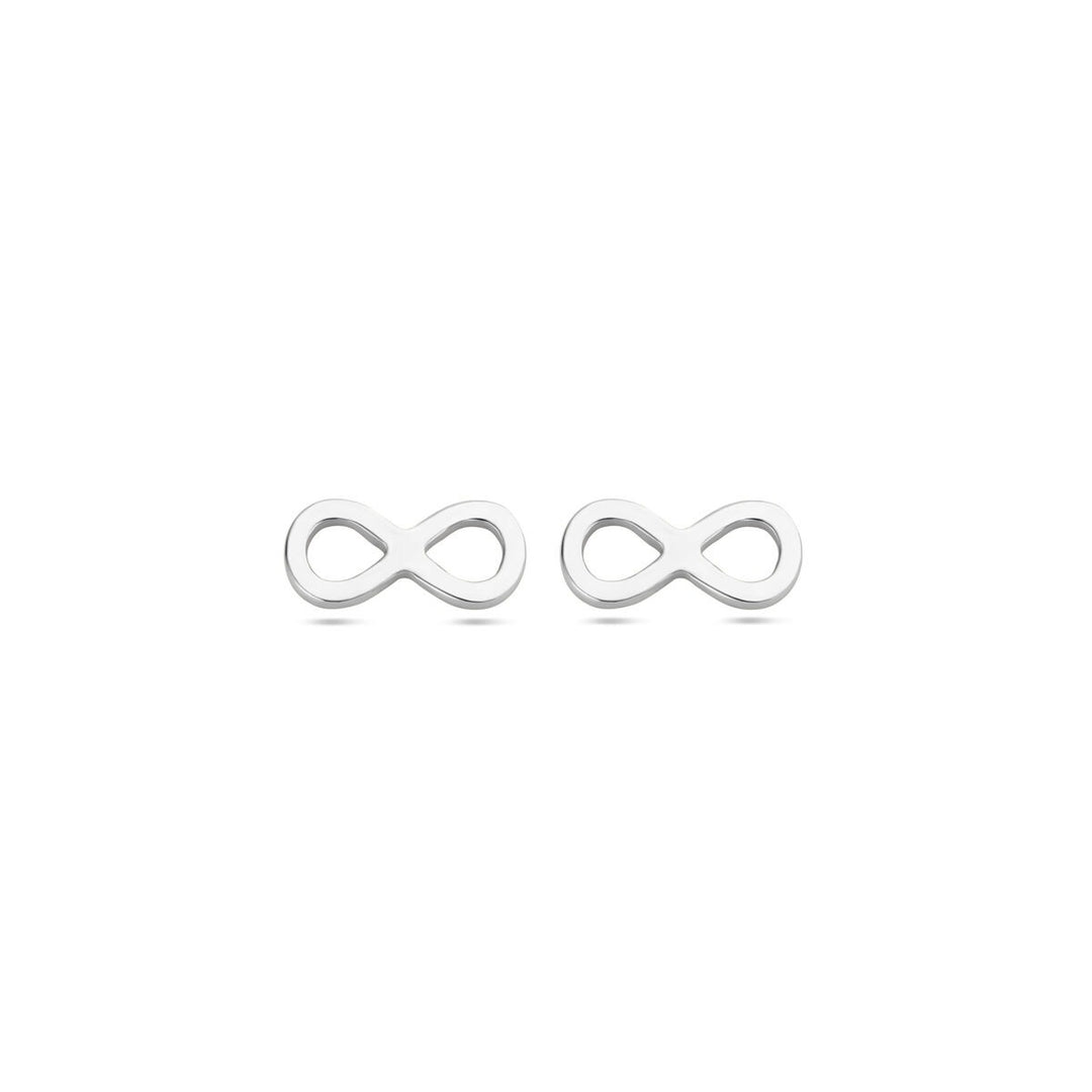 Ohrstecker Infinity Silber rhodiniert