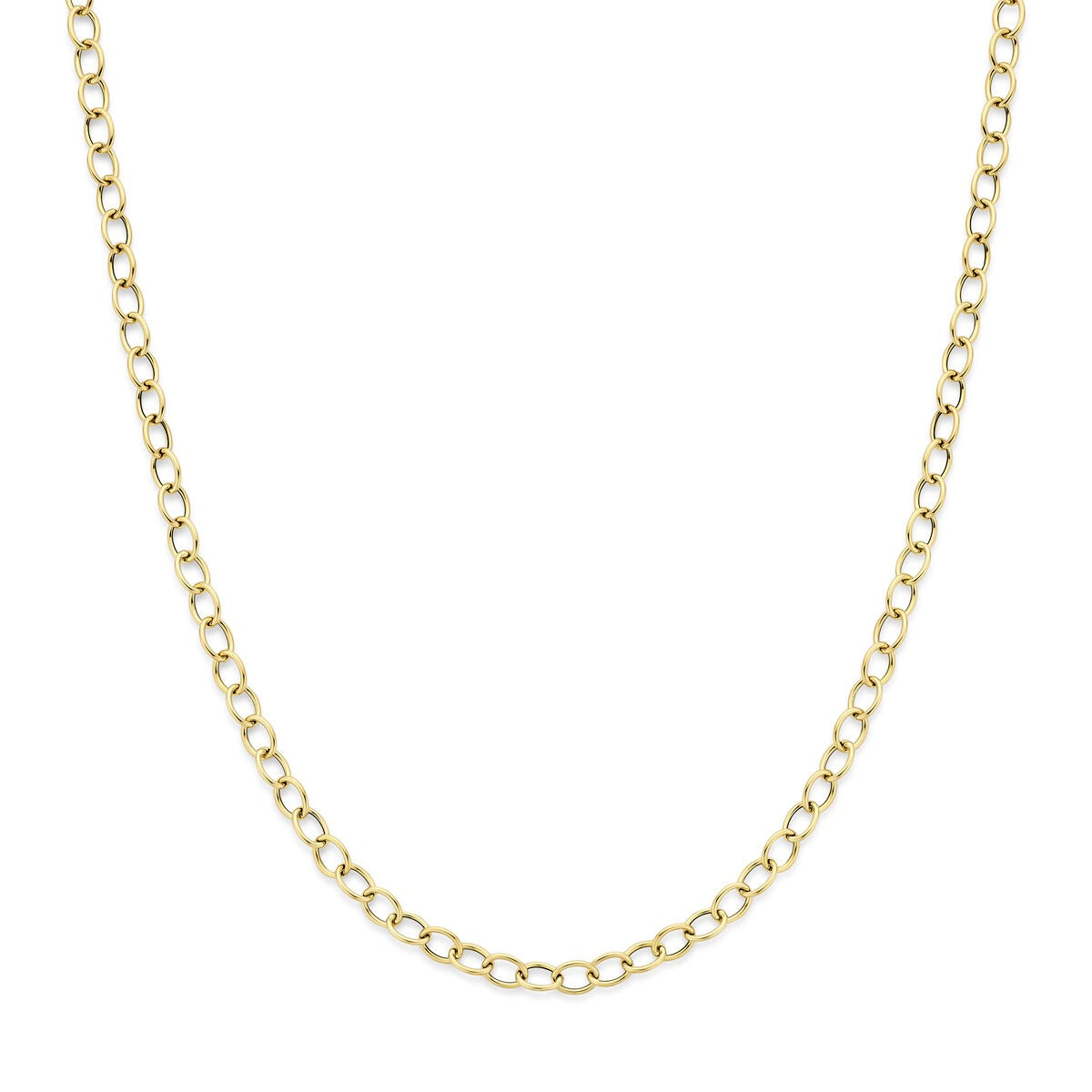 14k Gelbgoldene Ankerkette mit ovalen Gliedern