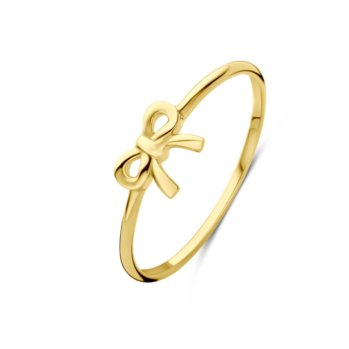 Ring aus 14k Gelbgold mit einer Schleifen-Detailgestaltung