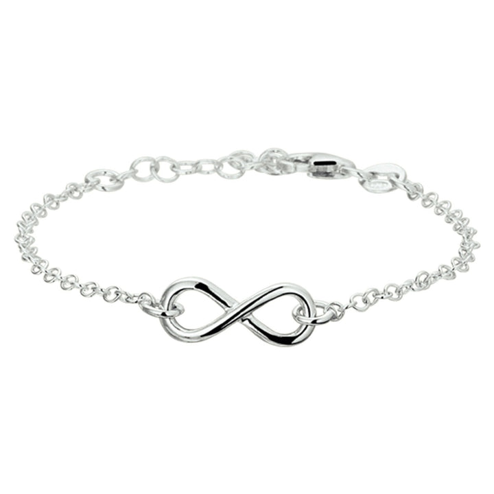 Armband Infinity 17 + 2 cm Silber rhodiniert