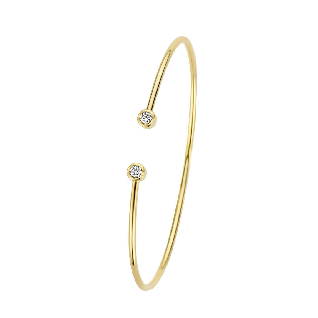 Spannungsarmband Diamant 0,19 ct H SI 14 K Gelbgold