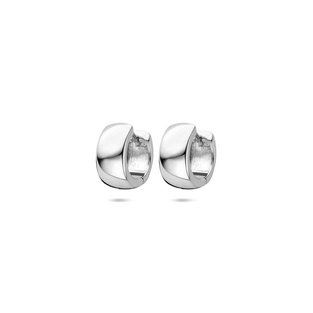 Klapp-Ohrringe aus rhodiniertem 925 Silber mit einer Größe von 10,5 x 6 mm