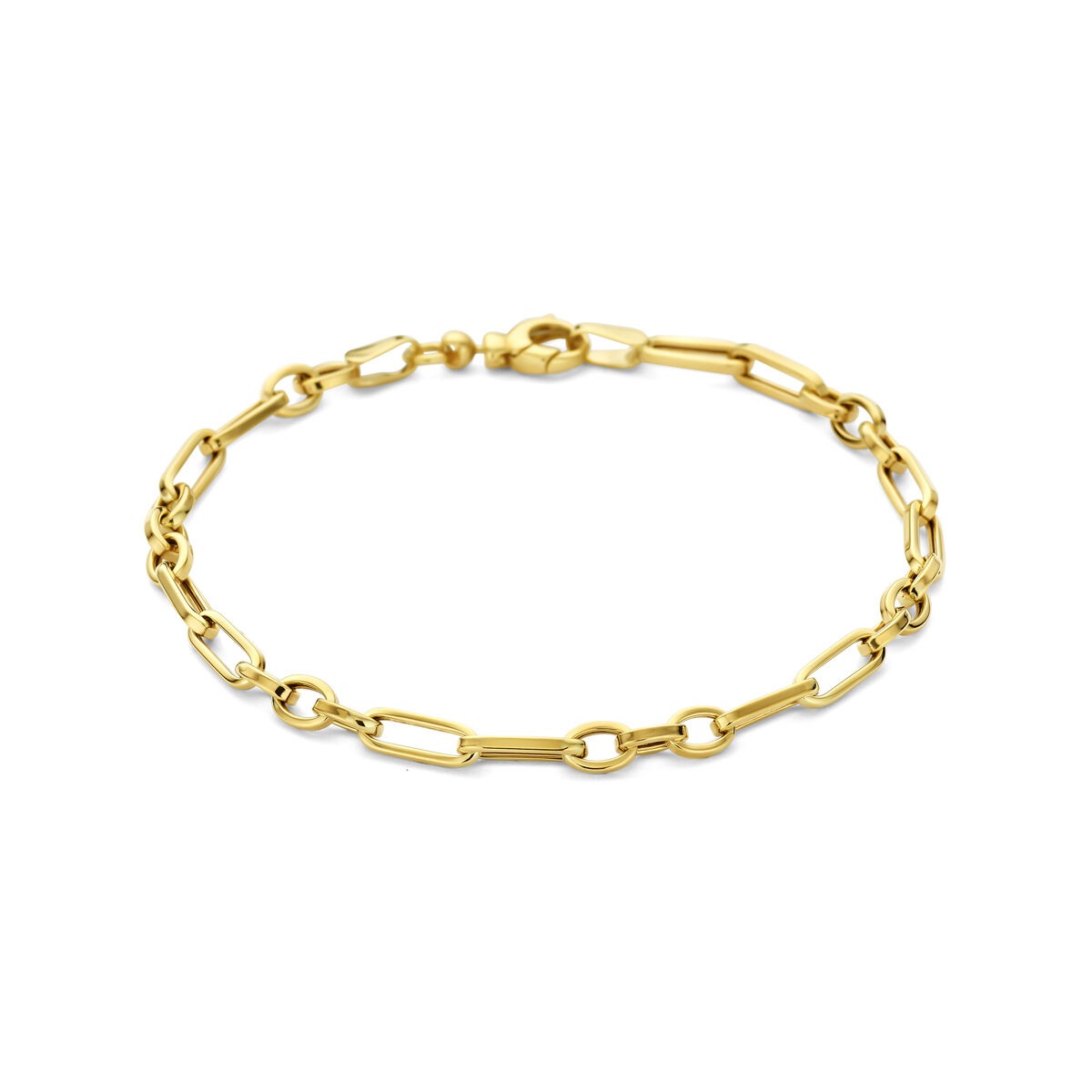 9k gelbgoldene Ankerarmband mit 4 mm breiten Gliedern