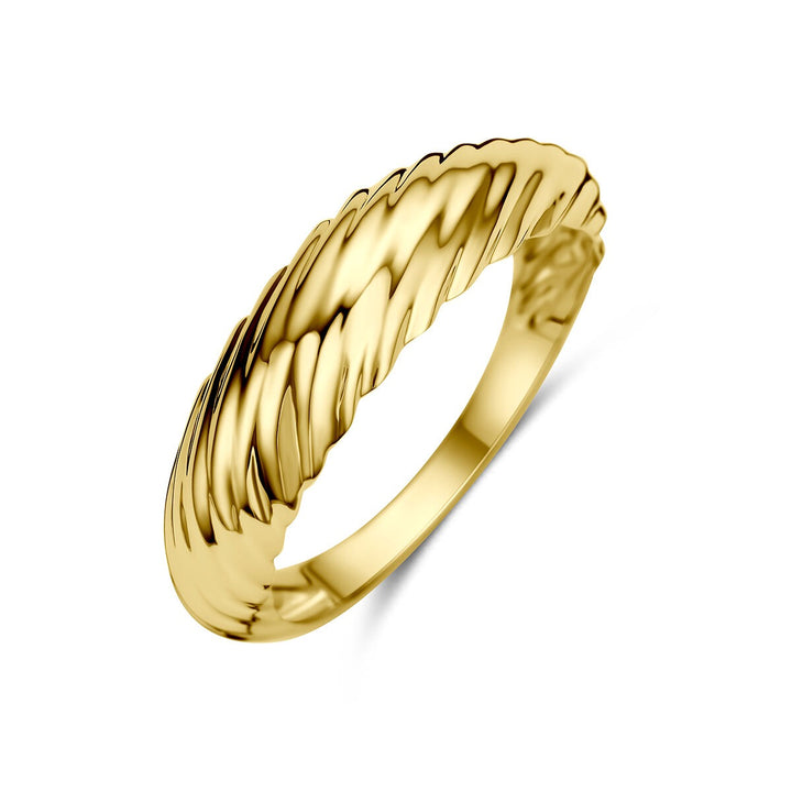 14k Geelgouden gedraaide ring 5,5 mm