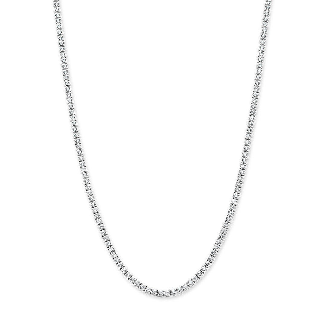 Tennis-Halskette, Lab-Grown-Diamant, 5,00 ct g, Si 2,5 mm, 42 cm, 14 K Weißgold